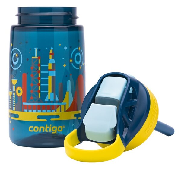 Contigo Dětská láhev Gizmo Flip 420 ml, Blue Nautical Space