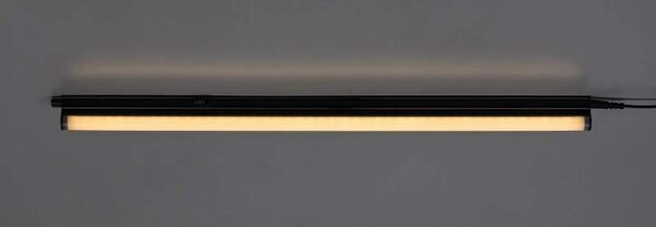 Rabalux 78013 BAREG - Kuchyňské podlinkové svtítidlo s vypínačem v černé barvě, LED 8W, 700lm, 3000/4000K, 59cm (LED černé svítidlo pod kuchyňskou linku s kabelem do zásuvky)