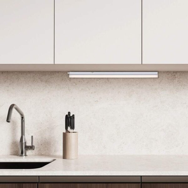 Rabalux 78008 BAREG - Kuchyňské podlinkové svtítidlo s vypínačem v bílé barvě, LED 8W, 700lm, 3000/4000K, 59cm (LED bílé svítidlo pod kuchyňskou linku s kabelem do zásuvky)