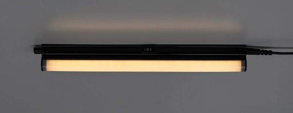 Rabalux 78012 BAREG - Kuchyňské podlinkové svtítidlo s vypínačem v černé barvě, LED 4W, 350lm, 3000/4000K, 31cm (LED černé svítidlo pod kuchyňskou linku s kabelem do zásuvky)