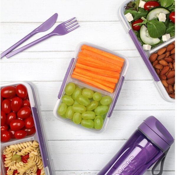 Sistema Dělený svačinový box To Go Small Split se 2 oddíly 350 ml, fialová