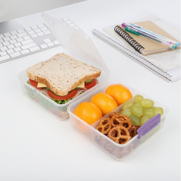 Sistema Dělený svačinový box Lunch Cube s 2 oddíly 1,4 l, fialová