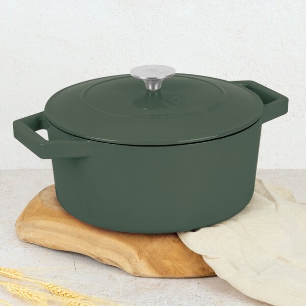 Pekáč litinový s poklicí 24 cm Matte Green Collection