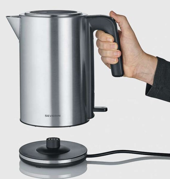 Rychlovarná konvice Severin WK 3449 – 1,7 l, 2400 W, stříbrná