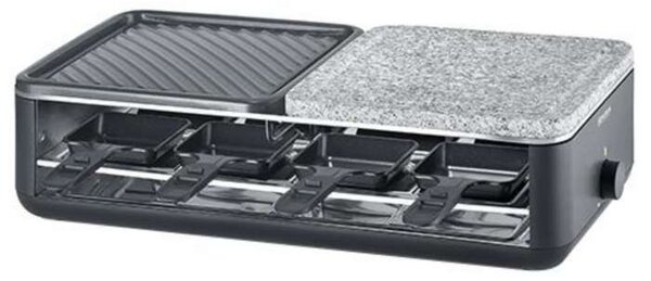 Elektrický raclette gril Severin RG 2366 Black Line – 1300 W, přírodní