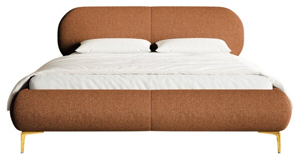 Manželská postel 140 cm Octave 140B (s roštem) (měděná + zlatá)