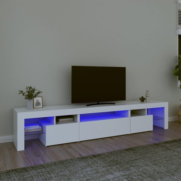 TV skříňka s LED osvětlením bílá 215x36,5x40 cm 3152794