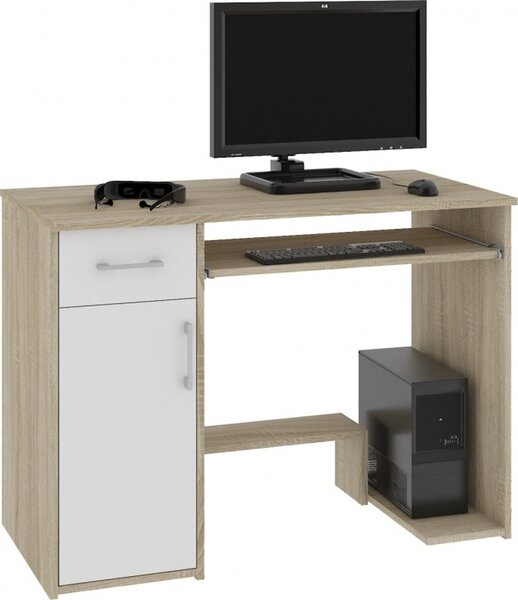 Počítačový stůl JAY sonoma/bílá