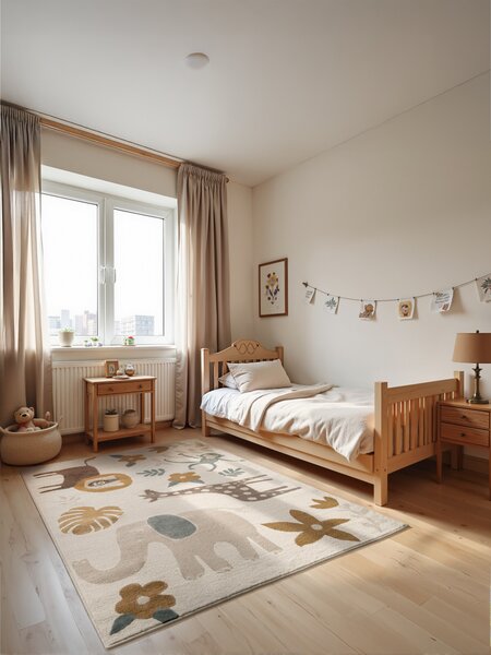Hanse Home, Dětský koberec Adventures 106213 Cream Multicolor, 120x170, vícebarevná, dětský pokoj