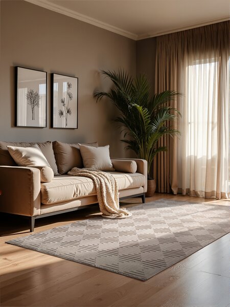 ELLE Decoration, Kusový koberec Perles 106183 Cream Beige z kolekce Elle, 120x170, béžová, ložnice