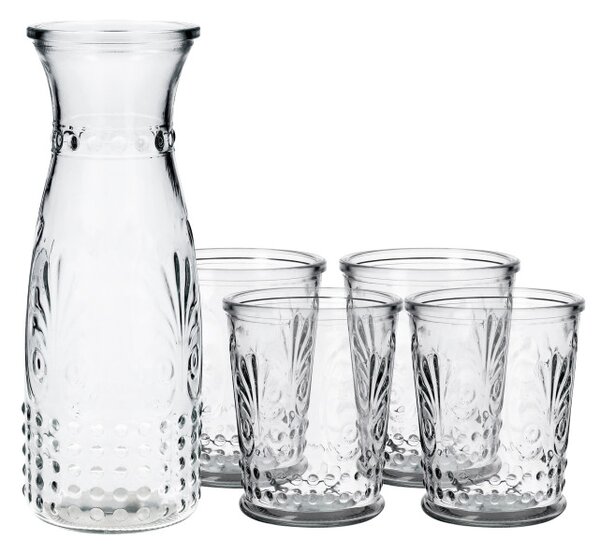 Karafa LORENS 2 se čtyřmi skleničkami SS21 987315