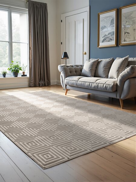 ELLE Decoration, Kusový koberec Perles 106184 White Cream z kolekce Elle, 120x170, béžová, ložnice