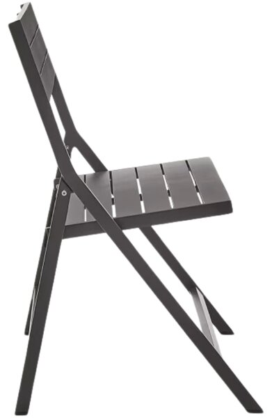 Černá hliníková zahradní skládací lavice Kave Home Torreta 120 cm