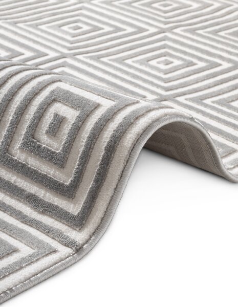 ELLE Decoration, Běhoun Perles 106185 White Grey z kolekce Elle, 80x240, šedá, ložnice
