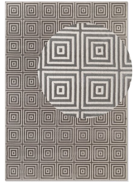 ELLE Decoration, Kusový koberec Perles 106185 White Grey z kolekce Elle, 120x170, šedá, ložnice
