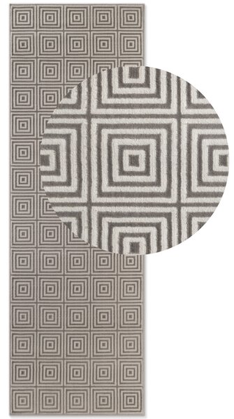 ELLE Decoration, Běhoun Perles 106185 White Grey z kolekce Elle, 80x240, šedá, ložnice