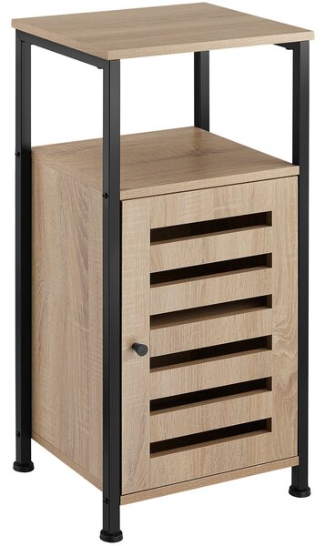 Tectake Boční skříňka Durham 38,5x31,5x81cm - Industrial světlé dřevo, dub Sonoma