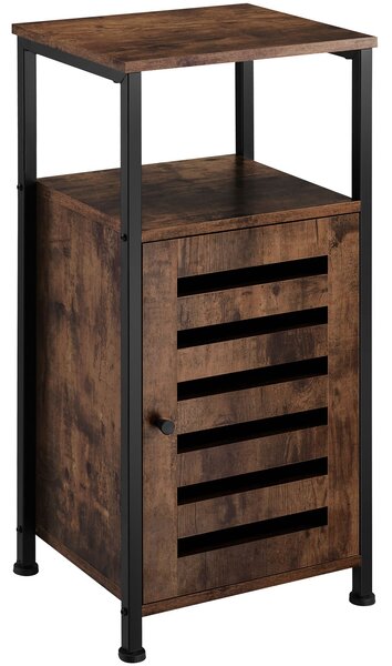 Tectake Boční skříňka Durham 38,5x31,5x81cm - Industriální dřevo tmavé, rustikální
