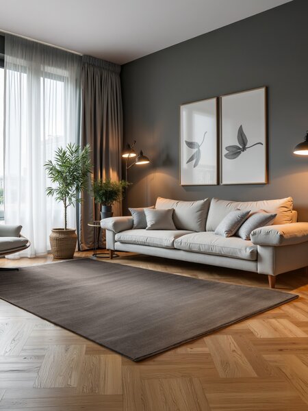ELLE Decoration, Kusový koberec Perles 106187 Cream Anthracite z kolekce Elle, 120x170, šedá, ložnice