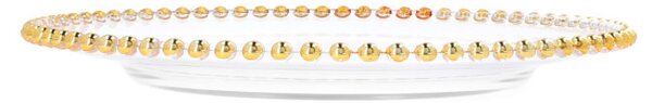 Dekorativní talíř GOLDEN BALLS se zlatým okrajem s kuličkami 807546