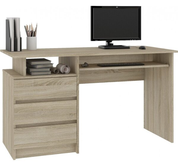 Počítačový stůl CLP 135cm dub sonoma