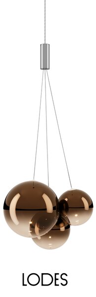 Lodes Designové závěsné LED svítidlo RANDOM SUSPENSION, 3x1W, š. 29 cm, CRI90 Barva: Sněhově bílá, Teplota světla: 2700K - teplá bílá