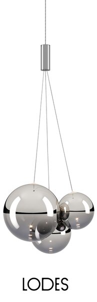 Lodes Designové závěsné LED svítidlo RANDOM SUSPENSION, 3x1W, š. 29 cm, CRI90 Barva: Sněhově bílá, Teplota světla: 2700K - teplá bílá