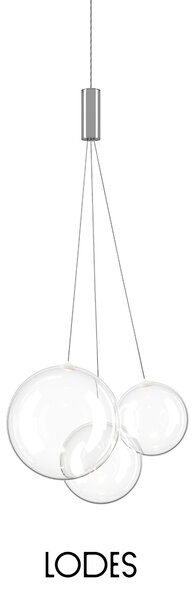 Lodes Designové závěsné LED svítidlo RANDOM SUSPENSION, 3x1W, š. 29 cm, CRI90 Barva: Sněhově bílá, Teplota světla: 2700K - teplá bílá