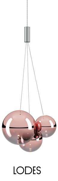 Lodes Designové závěsné LED svítidlo RANDOM SUSPENSION, 3x1W, š. 29 cm, CRI90 Barva: Sněhově bílá, Teplota světla: 2700K - teplá bílá