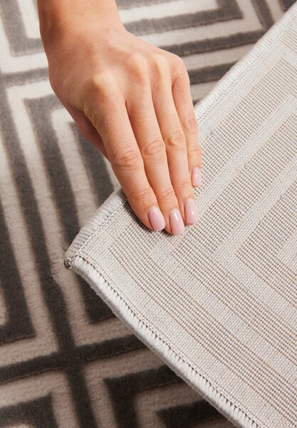 ELLE Decoration, Běhoun Perles 106190 Cream Grey z kolekce Elle, 80x240, šedá, ložnice