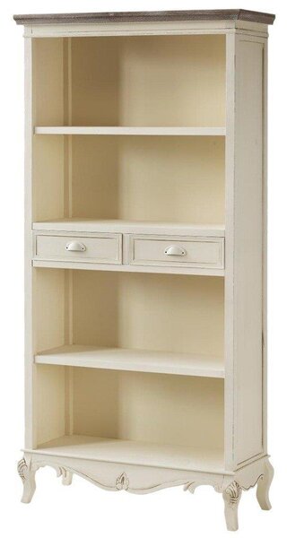 LivinHill Knihovna Rimini 90 cm krémová/hnědá
