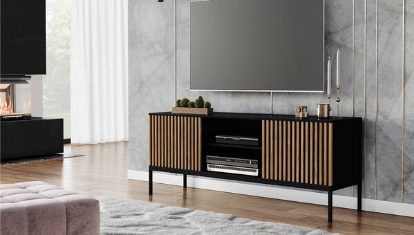 Eltap TV stolek Meorati 150 Černá / Dub Artisan