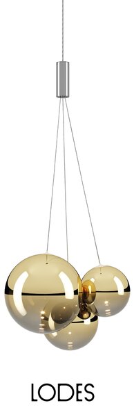 Lodes Designové závěsné LED svítidlo RANDOM SUSPENSION, 3x1W, š. 29 cm, CRI90 Barva: Sněhově bílá, Teplota světla: 2700K - teplá bílá