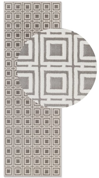 ELLE Decoration, Běhoun Perles 106190 Cream Grey z kolekce Elle, 80x240, šedá, ložnice