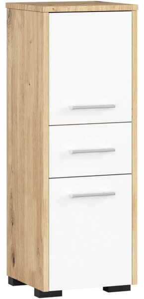 Koupelnová skříňka FIN 30 2D 1SZ dub artisan / bílá