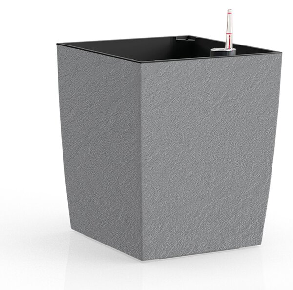 Květináč DELTO STONE 30x30x30 samozavlažovací nízký kamenná šedá