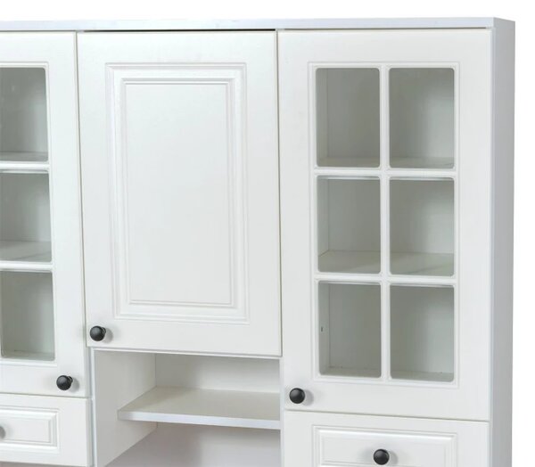 Kredenc 120 LADY bílá, bílá/crystal white