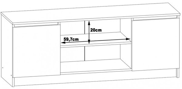 TV stolek RTV K140 bílá