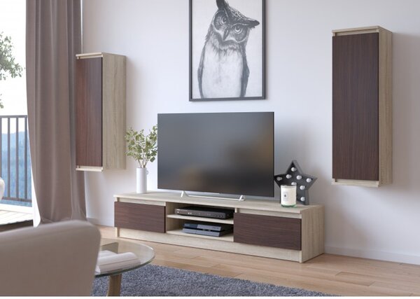 Vitrína CLP W 30 cm dub sonoma/wenge