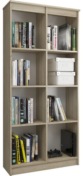 Regál R 80cm CLP 8 poliček dub sonoma