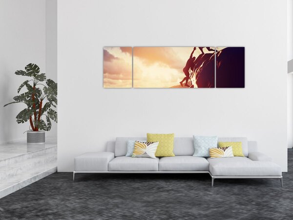 Obraz - Horolezci (170x50 cm)