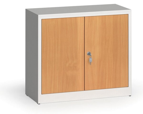 Svařované skříně s lamino dveřmi, 800 x 920 x 400 mm, RAL 7035/buk