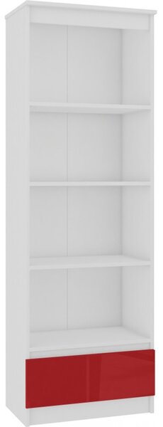 Regál R60 1SZ 4P - červený lesk