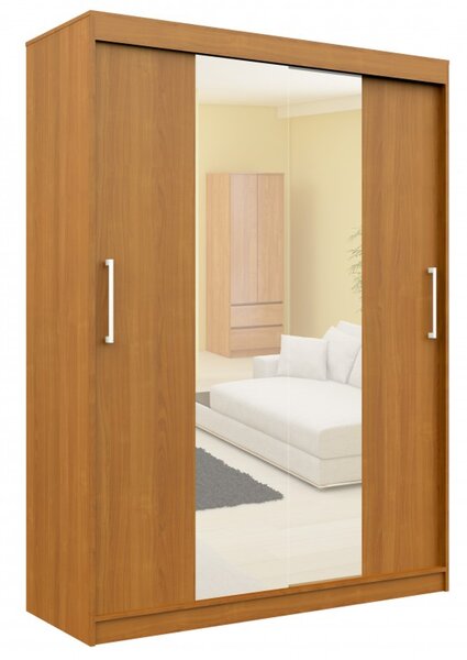 Šatní skříň posuvná 150cm CLP se zrcadlem olše