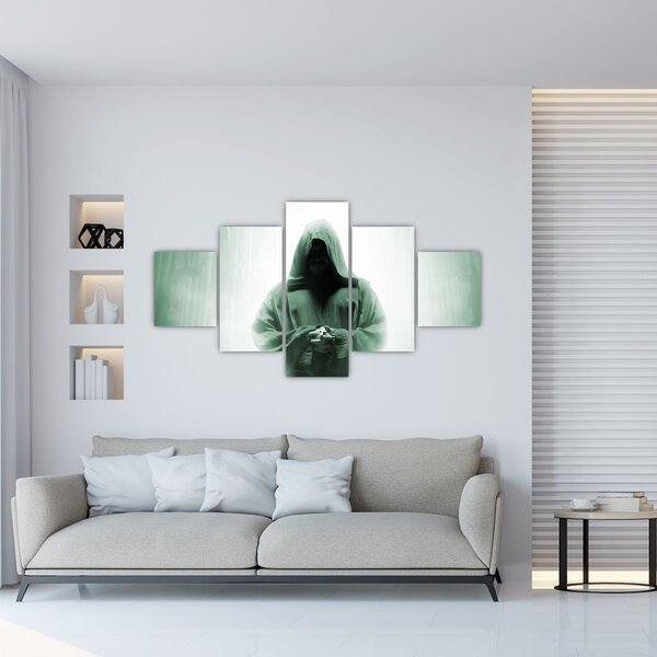Obraz - Mnich v temnu (125x70 cm)