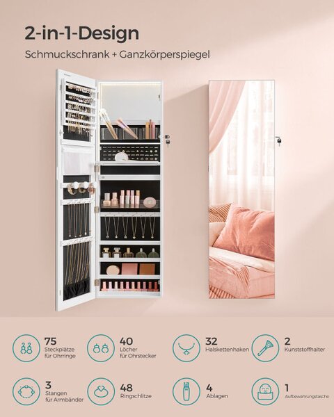 Šperkovnice se zrcadlem JJC032W01
