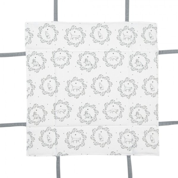 Bavlněný košík na pečivo s motivem kočiček Lovely Grey Cats – 35x35x8 cm