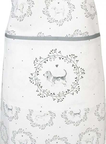 Bavlněná kuchyňská zástěra s motivem pejsků Lovely Grey Dogs – 70x85 cm