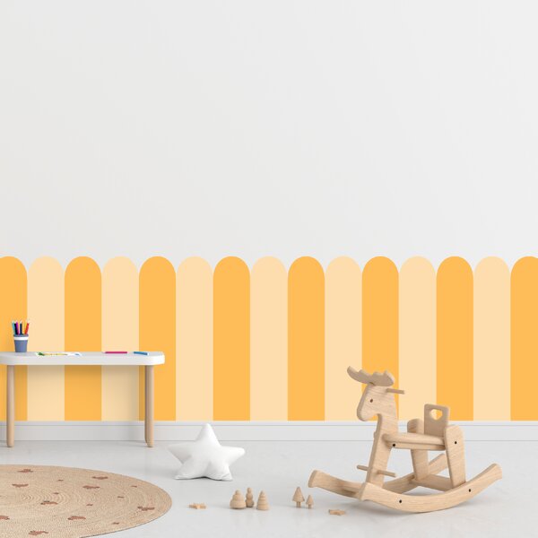 PIPPER. Textilní samolepící tapeta - Oblouk - Žlutá barva Barva: Bledá, Velikost: 80cm