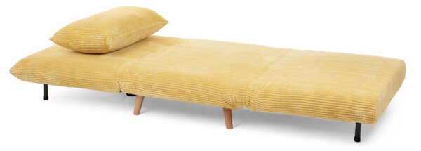 Pohovka SOLACE rozkládací, menšestrová hořčicová 871646